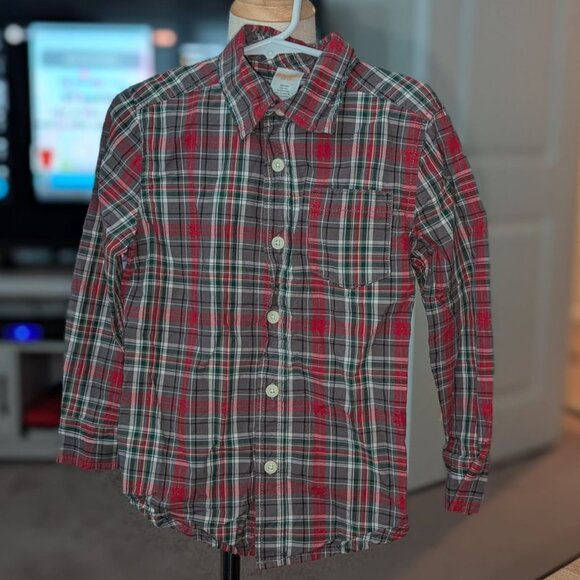 🐲3 FOR $9🦄 Gymboree Plaid Long Sleeve Button Up Down Collared Dress Shirt Top - Picture 1 of 2